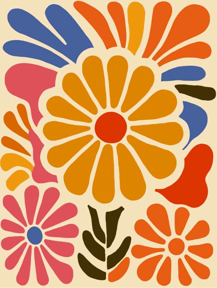Floral Botanical Flower Print Wall Art Poster - Image 1