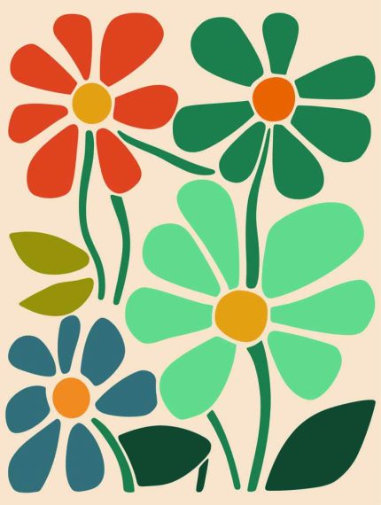 Floral Botanical Flower Print Wall Art Poster