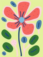 Floral Botanical Flower Print Wall Art Poster