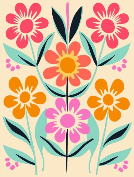 Floral Botanical Flower Print Wall Art Poster