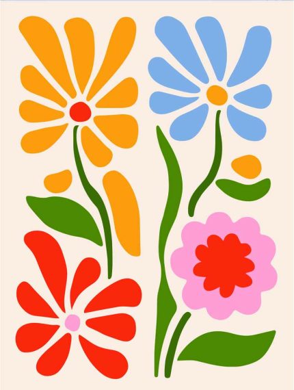 Floral Botanical Flower Print Wall Art Poster