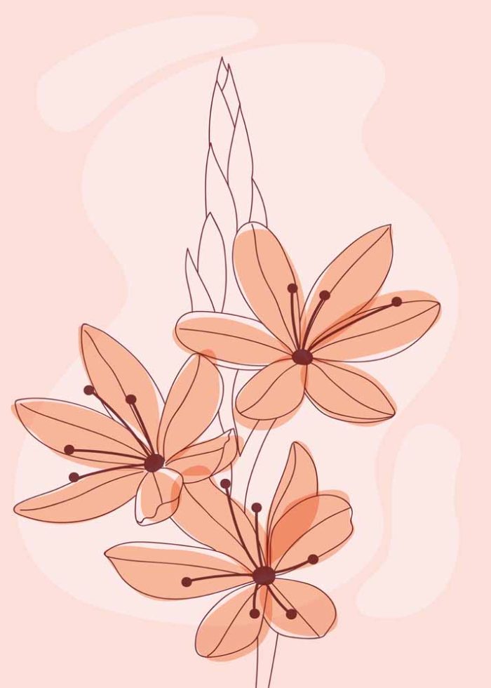 Floral Botanical Flower Print Wall Art Poster - Image 1