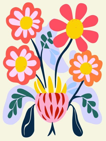 Floral Botanical Flower Print Wall Art Poster
