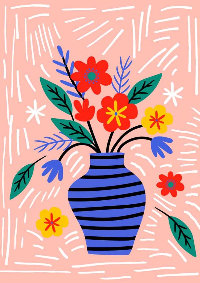 Floral Botanical Flower Print Wall Art Poster - Image 1