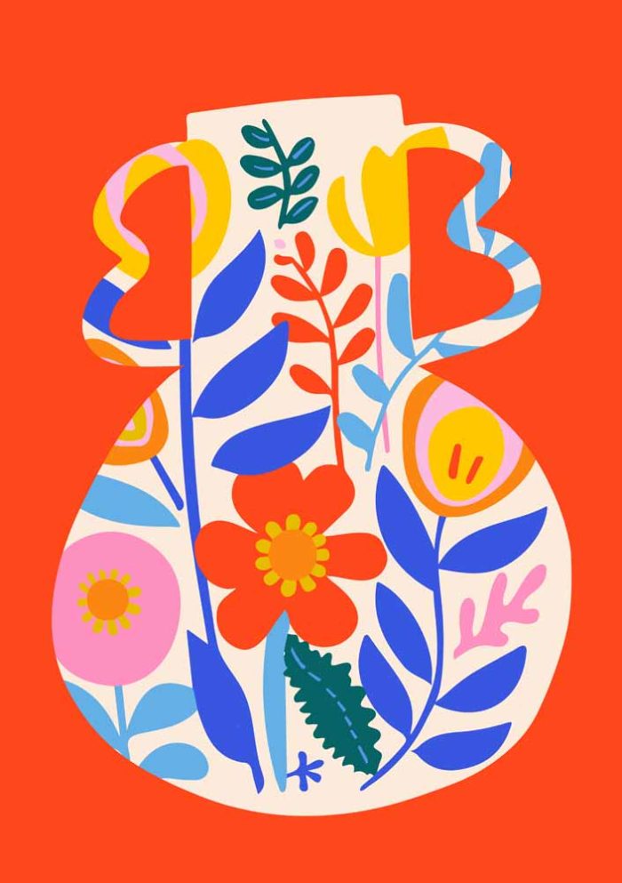 Floral Botanical Flower Print Wall Art Poster - Image 1