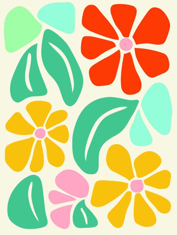 Floral Botanical Flower Print Wall Art Poster - Image 1