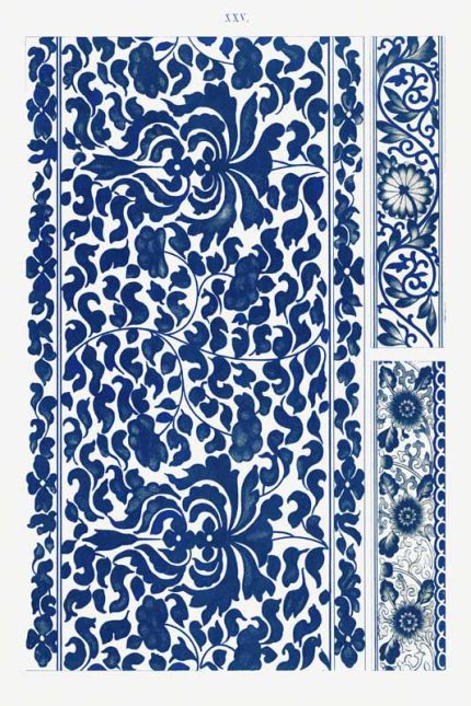Chinese Botanical Floral Print Wall Art Poster