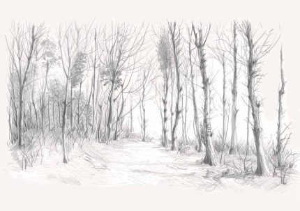 Forest Field AI Print Wall Art Poster