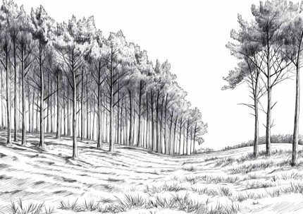 Forest Field AI Print Wall Art Poster