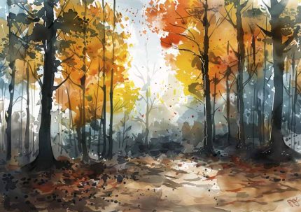 Forest Field AI Print Wall Art Poster