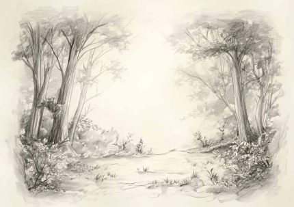 Forest Field AI Print Wall Art Poster
