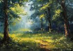 Forest Field AI Print Wall Art Poster