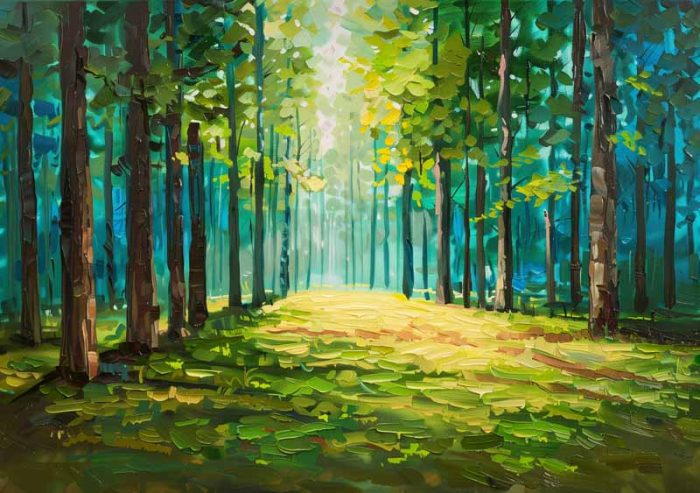Forest Field AI Print Wall Art Poster - Image 1