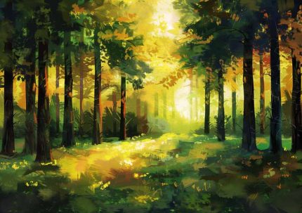 Forest Field AI Print Wall Art Poster