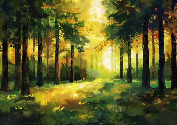Forest Field AI Print Wall Art Poster - Image 1