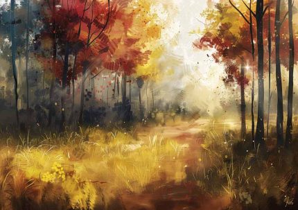 Forest Field AI Print Wall Art Poster