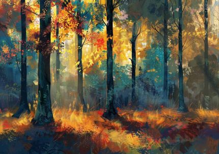 Forest Field AI Print Wall Art Poster