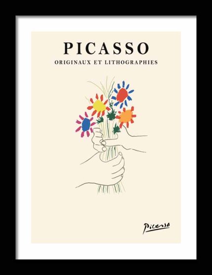 Picasso Print  Wooden Framed Poster Wall Art