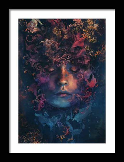 Framed Poster Experimental Art AI Poster Wall Art Framed Poster