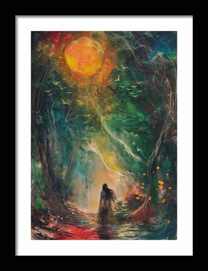 Framed Poster Experimental Art AI Poster Wall Art Framed Poster