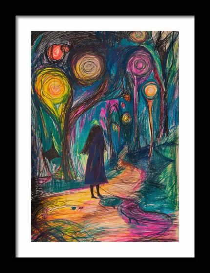 Framed Poster Expressionism Art AI Poster Wall Art Framed Poster