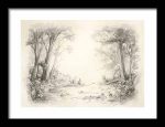 Framed Poster Forest Field AI Poster Wall Art Framed Poster