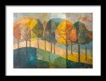 Framed Poster Forest Field AI Poster Wall Art Framed Poster