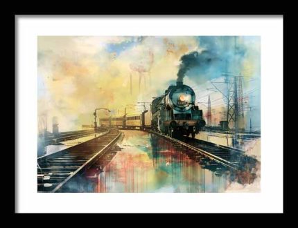 Framed Poster Futurism of travel Water color04903182024.jpg"