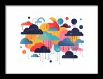 Framed Poster Geometric Minimal Art AI Poster Wall Art Framed Poster