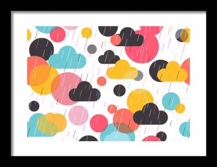 Framed Poster Geometric Minimal Art AI Poster Wall Art Framed Poster