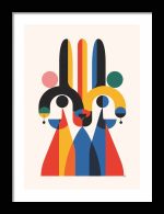 Framed Poster Geometric Minimal Art AI Poster Wall Art Framed Poster