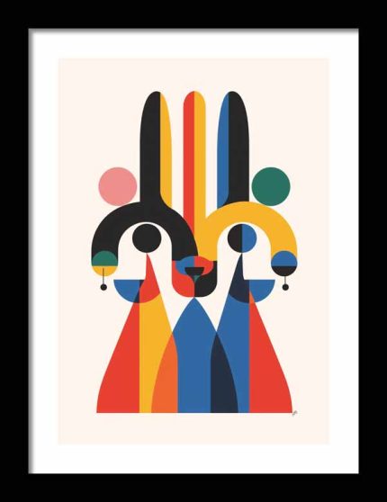 Framed Poster Geometric Minimal Art AI Poster Wall Art Framed Poster