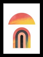 Framed Poster Geometric Minimal Art AI Poster Wall Art Framed Poster