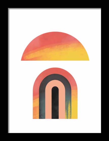 Framed Poster Geometric Minimal Art AI Poster Wall Art Framed Poster