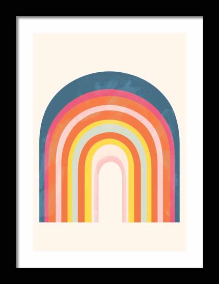 Framed Poster Geometric Minimal Art AI Poster Wall Art Framed Poster