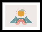 Framed Poster Geometric Minimal Art AI Poster Wall Art Framed Poster