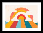 Framed Poster Geometric Minimal Art AI Poster Wall Art Framed Poster
