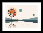 Framed Poster Geometric Minimal Art AI Poster Wall Art Framed Poster