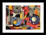 Framed Poster Geometric Minimal Art AI Poster Wall Art Framed Poster