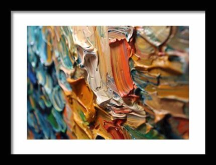 Framed Poster Impasto Oil painting AI Poster Wall Art Framed Poster