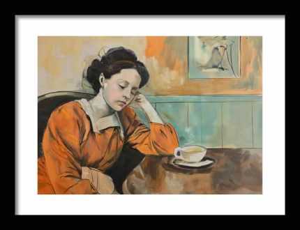 Framed Poster Lazy Women AI Poster Wall Art Framed Poster