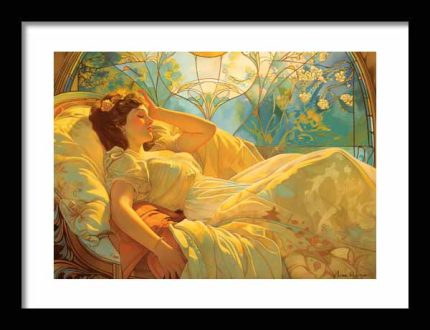 Framed Poster Lazy Women AI Poster Wall Art Framed Poster