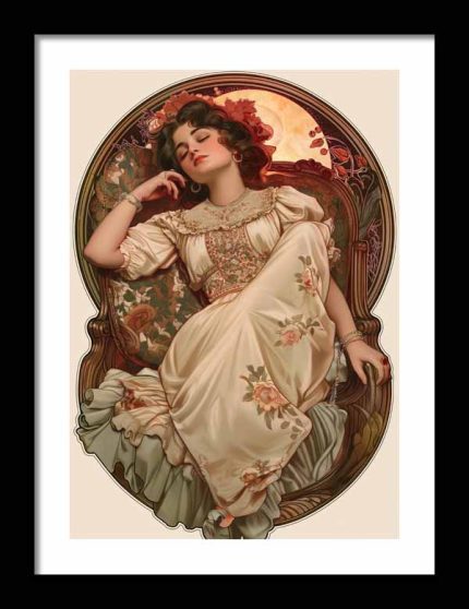 Framed Poster Lazy Women AI Poster Wall Art Framed Poster