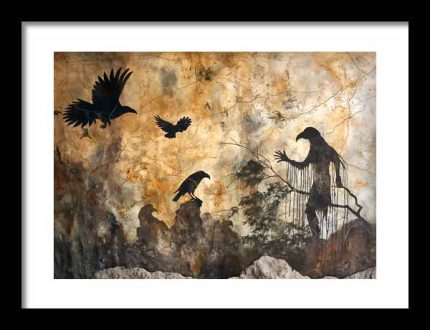 Framed Poster Native American Cave Art AI Poster Wall Art Framed Poster
