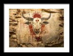 Framed Poster Native American Cave Art AI Poster Wall Art Framed Poster