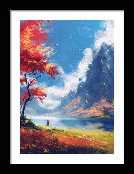 Framed Poster Scenery Art AI Poster Wall Art Framed Poster