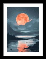 Framed Poster Scenery Art AI Poster Wall Art Framed Poster