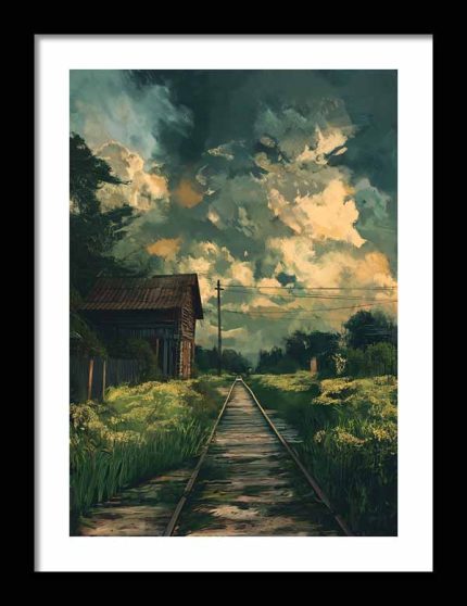Framed Poster Scenery Art AI Poster Wall Art Framed Poster