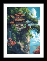 Framed Poster pixel Art AI Poster Wall Art Framed Poster