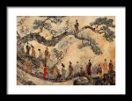 Framed Poster vintage chinese art AI Poster Wall Art Framed Poster